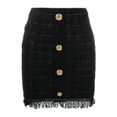Black Polyester Skirt